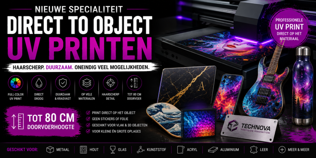 Direct to Object UV-printen tot 80 cm doorvoer