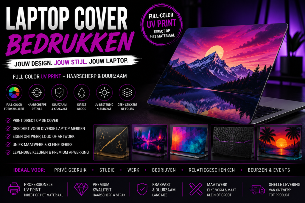Laptop cover bedrukken