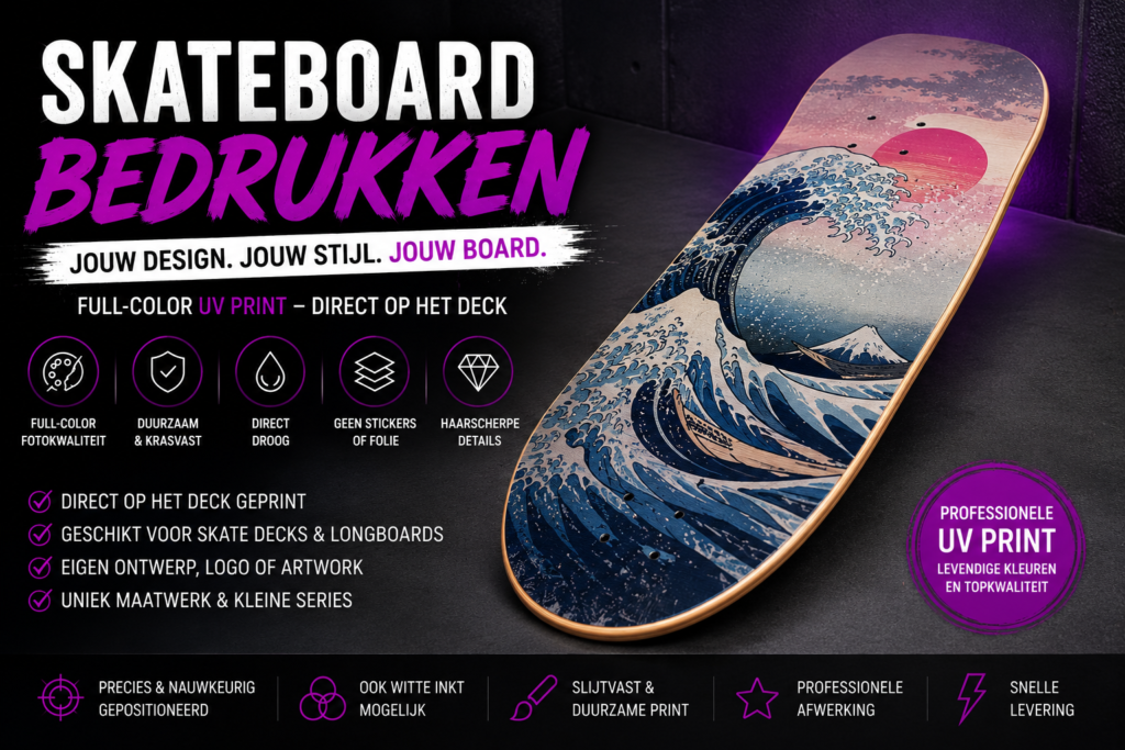 Skateboard bedrukken